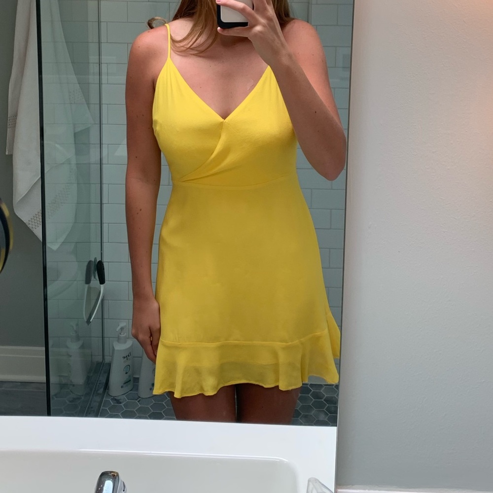 Yellow mini dress
